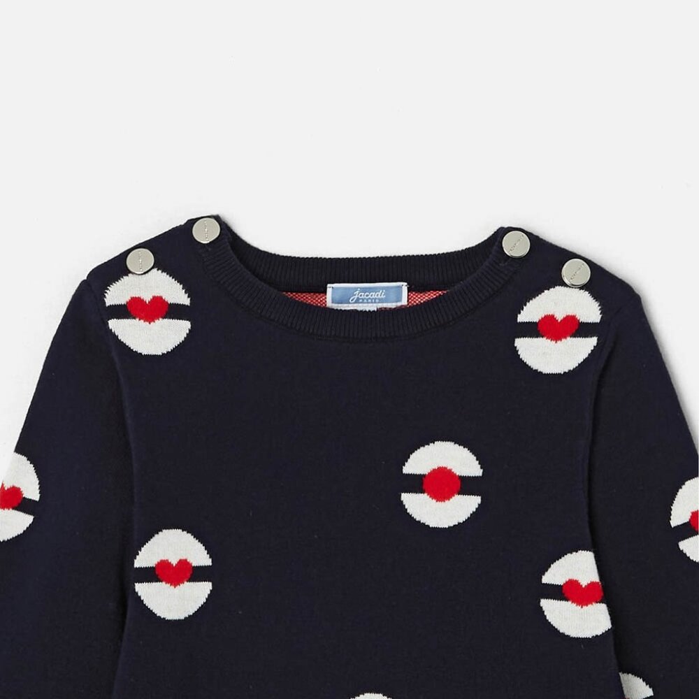 Jacadi Paris Jaquard Knit Dress with Sailor Berets - Picture 8 of 9